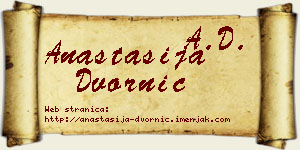 Anastasija Dvornić vizit kartica
